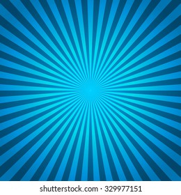 Blue vector background of radial lines.Comic book background.