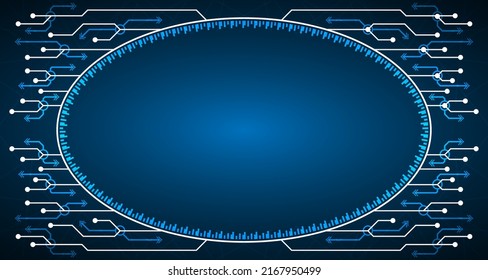 Blue vector background with rings, light lines. Futuristic technology style decoration design with triangular structure.EP.23.hi-tech communication concept innovation vector illustration background 