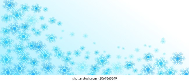  Blauer Vektorhintergrund mit Schneeflocken. Weihnachtshintergrund. Winterhintergrund.