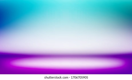 Blue vector background with spotlight scene and glow. Can be used for presentation and demonstration your product.