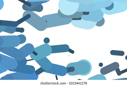 BLUE vector background with straight lines. Glitter abstract illustration with colored sticks. The pattern can be used for websites.