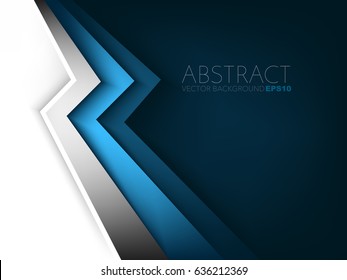 Blue vector background Wavy line gradient color with white and dark space for text design