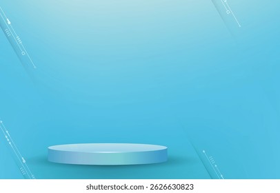 blue vector background.technology wallpaper.template.poduim concept.