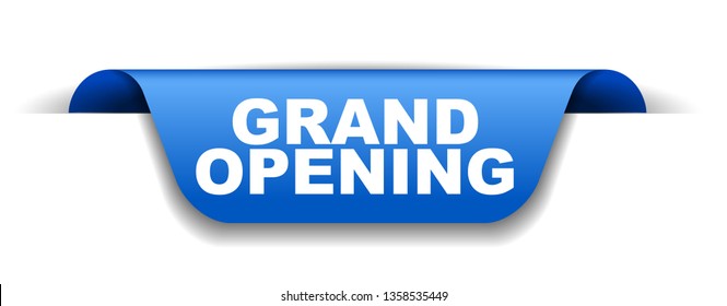 blue vector banner grand opening