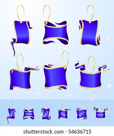 Blue vector banners