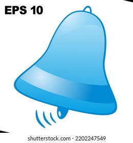 Blue vector bell. Vector illustration