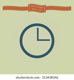 Blue vector black clocks icons 