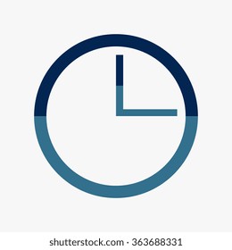 Blue vector black clocks icons 
