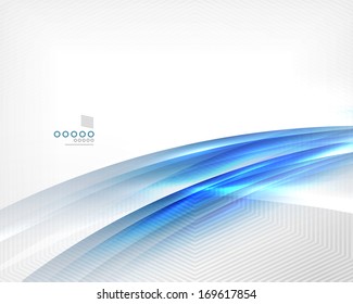 Blue vector blur motion lines business template