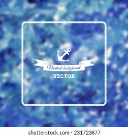 Blue vector blurred oil painted background