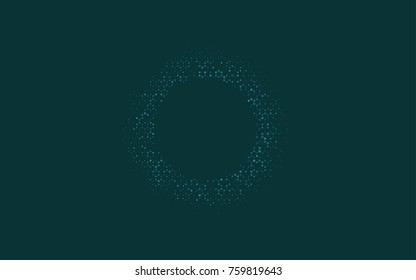 BLUE vector blurry hexagon background design. Geometric background 