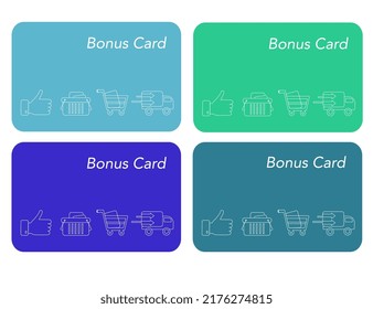 tarjeta de bono de vector azul para tienda con programa de fidelidad