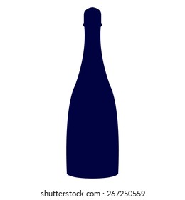 Blue Vector bottle of champagne