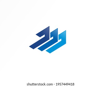 Blue vector brand logo design icon