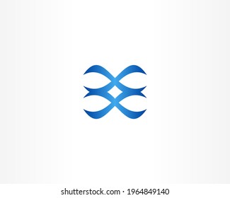Blue vector brand logo design template