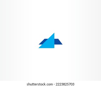Diseño de símbolo de marca vectorial azul