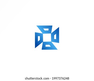 blue vector branding logo. Universal square concept logo