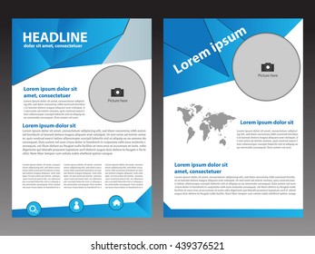 blue Vector Brochure Flyer design Layout template.infographic
