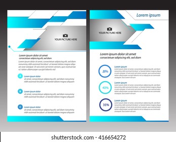blue vector brochure template modern style