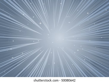 Blue vector burst of stars