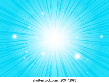 Blue vector burst of stars abstract vector illustration - Abstract blue star burst background template