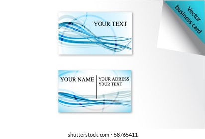 blue vector business card set