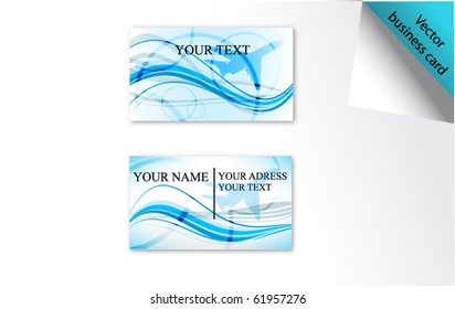 blue vector business card set