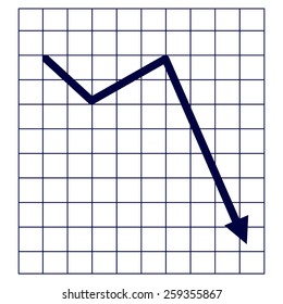 Blue Vector Business Growing Chart Presentation Icon 