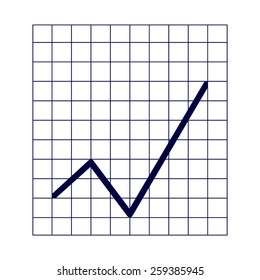 blue Vector Business Growing Chart Presentation Icon