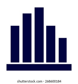Blue Vector Business Growing Chart Presentation Icon 