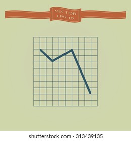Blue Vector Business Growing Chart Presentation Icon
