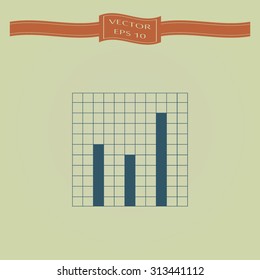 Blue Vector Business Growing Chart Presentation Icon