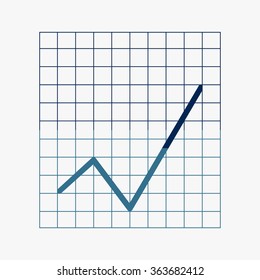 Blue Vector Business Growing Chart Presentation Icon