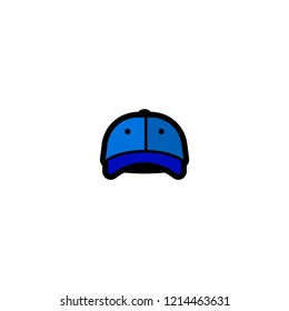 Blue vector cap icon