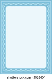 blue vector certificate background with many vignettes