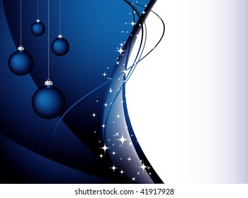 blue vector Christmas background
