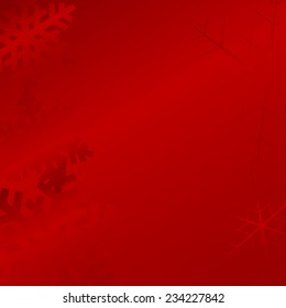 Blue vector Christmas tree on bright red background