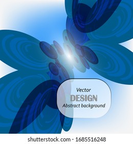 
Blue vector circles, poster design. Brochure Template