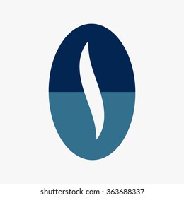 Blue Vector coffee bean 