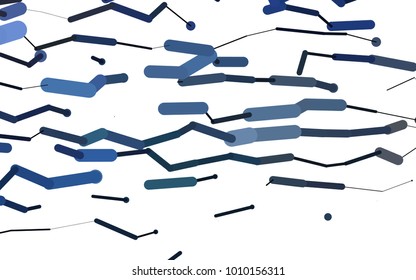 BLUE vector cover with rounded stripes. Blurred decorative design in simple style with lines. The pattern can be used as ads, poster, banner for medicine.