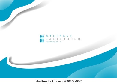 Blue vector curve modern background with white space for text and message. concept design