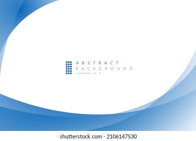 Blue vector curve modern background with white space for text and message. concept design