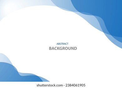 Blue vector curve modern background with white space for text and message. concept design