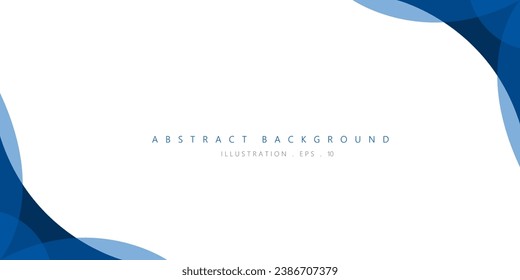 Blue vector curve modern background with white space for text and message. concept design