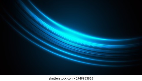 Elemento de diseño de vector azul, trazo de pincel brillante en el espacio oscuro, elemento de diseño de portada gráfica, presentación de fondo de pantalla