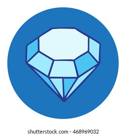 Blue vector diamond, can be used as logotype