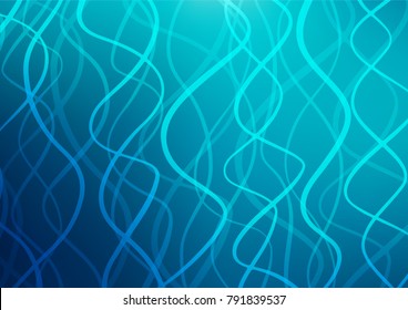 BLUE vector doodle blurred texture. A vague abstract illustration with doodles in Indian style. Hand painted design for web, leaflet, textile.