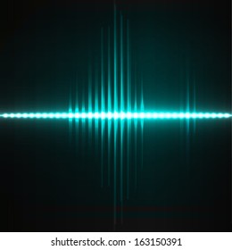 Blue vector equalizer, color lights background 