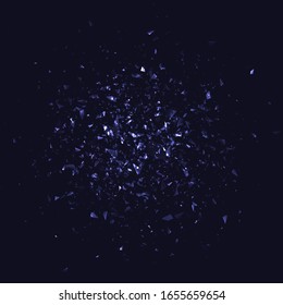 Blue vector explosion. Shatter Glass. Abstract background
