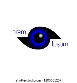 blue vector eye. branding identity. corporate logo design